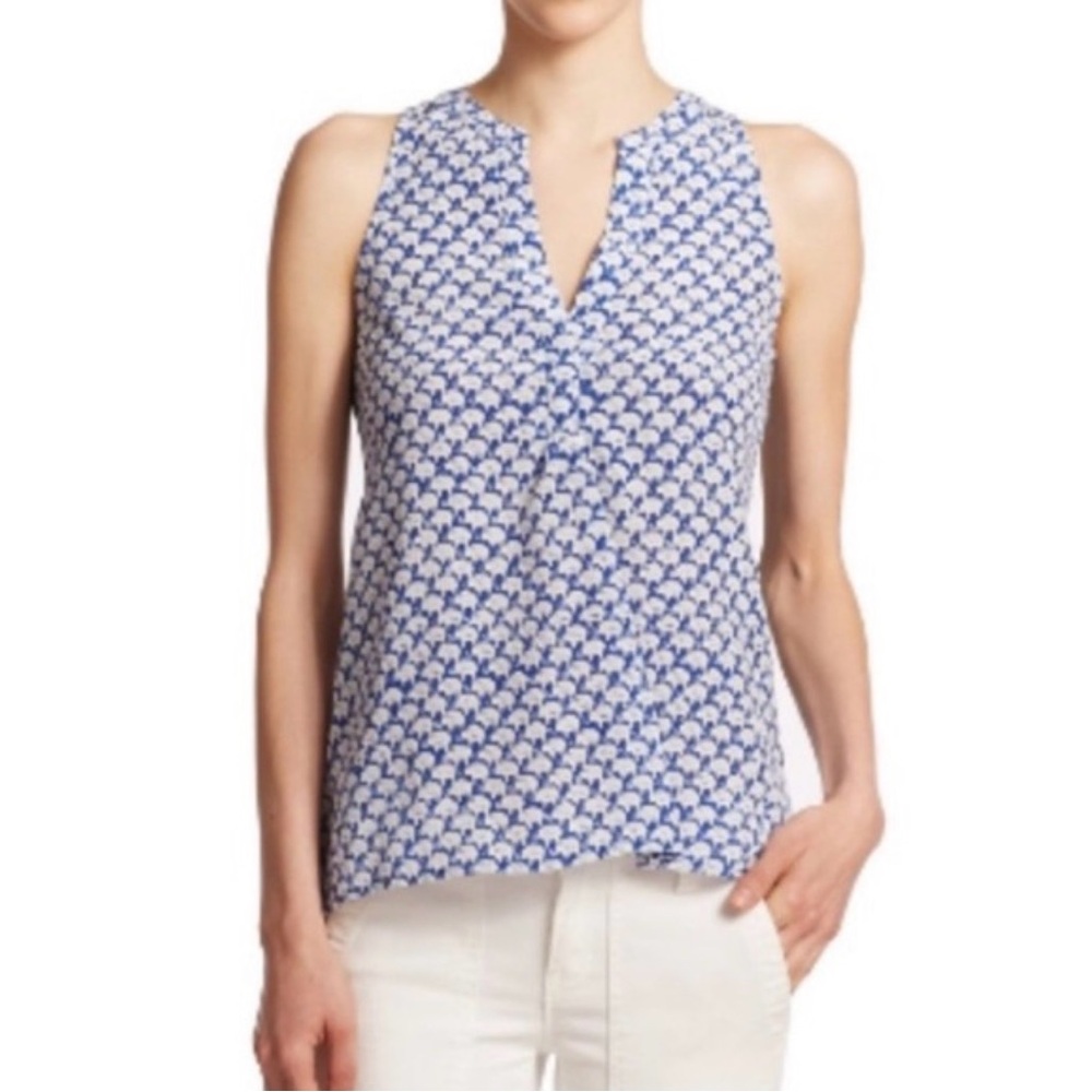 Joie Aruna Elephant Sleeveless Silk Top